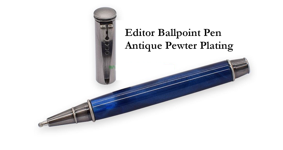 Editor's Ballpoint Pen Kit - Antique Pewter