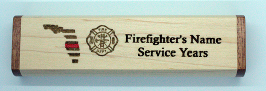 Honor the Hero: Laser Engraved Wood Pen Box for Firefighters