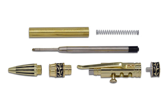 Stick Shift Action Ballpoint Pen Kit Gold with Reverse