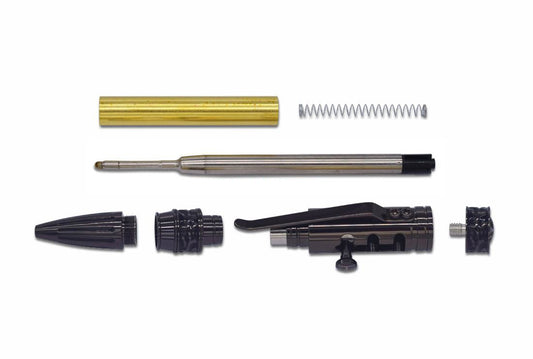 Stick Shift Action Ballpoint Pen Kit Gunmetal with Reverse