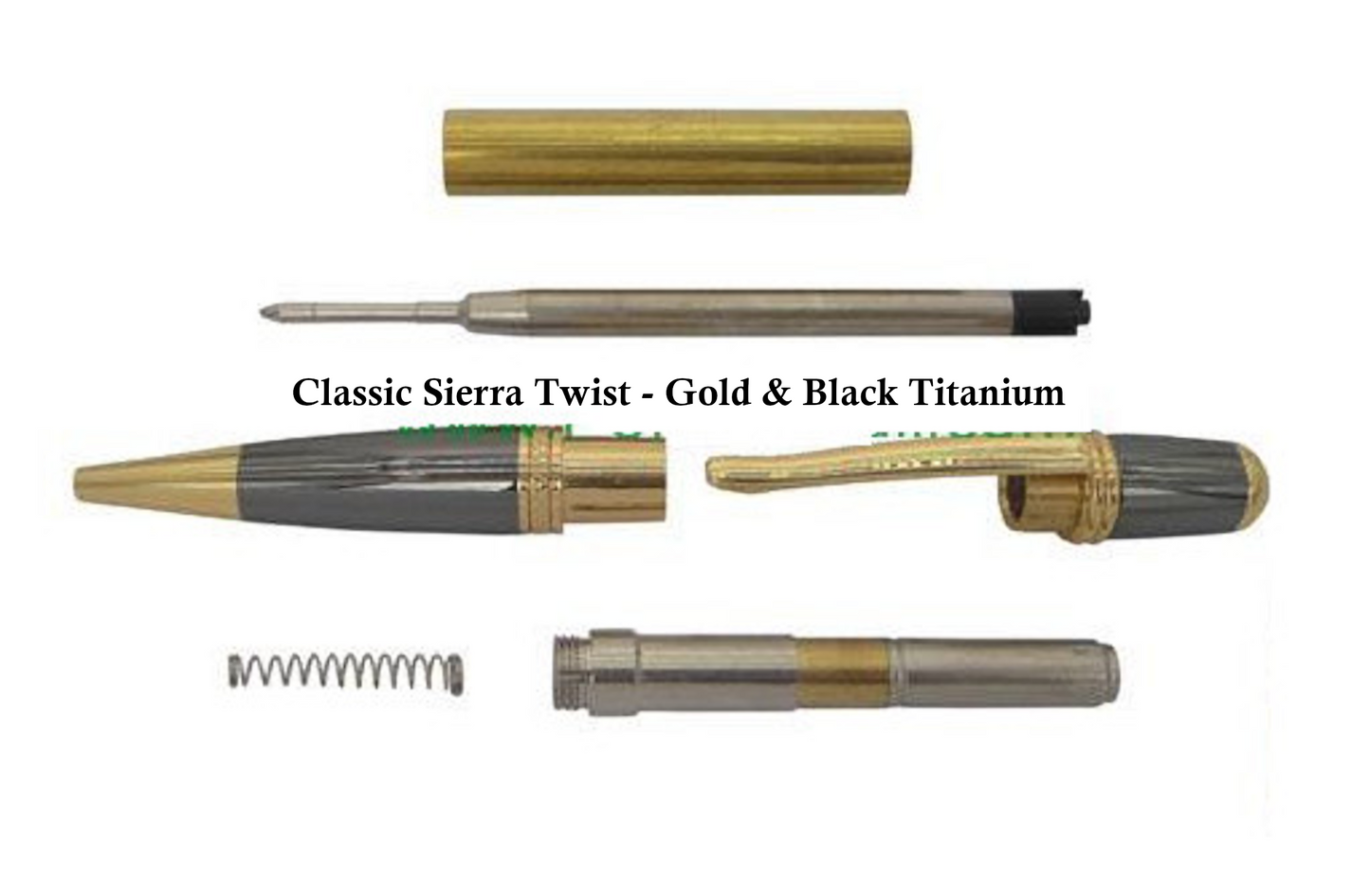 Classic Ballpoint Twist Pen Kit - Gold-Black Titanium