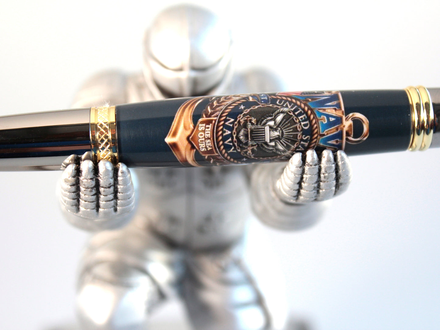 US Navy SEAL 30 Cal. Pen Blank - SEAL Emblem - Grunge Flag - Slogan - Licensed