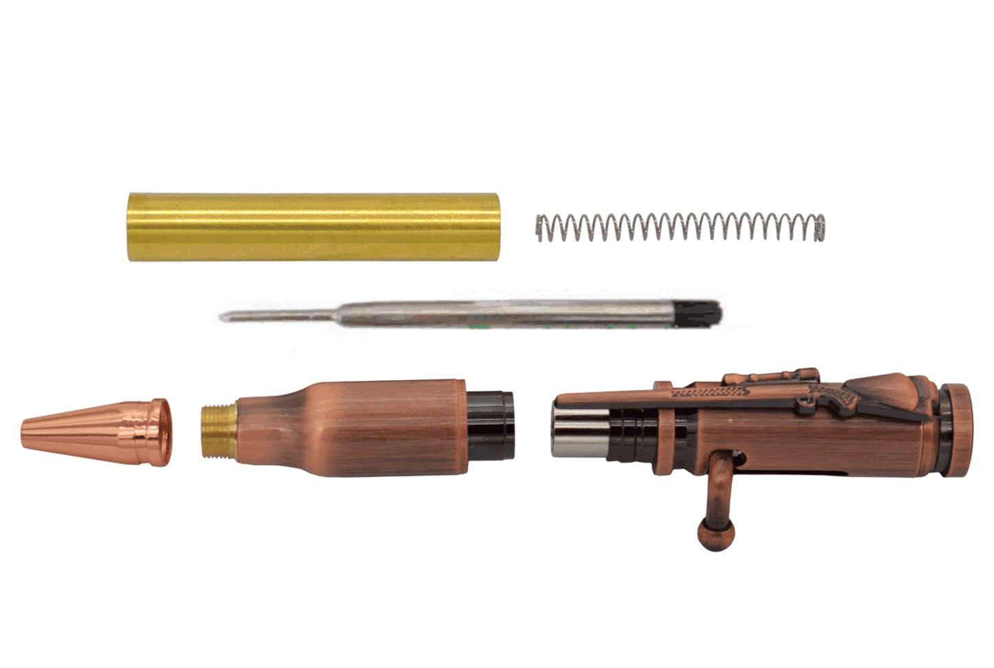 Bolt Action Pen Kit Antique Copper Rose Plating