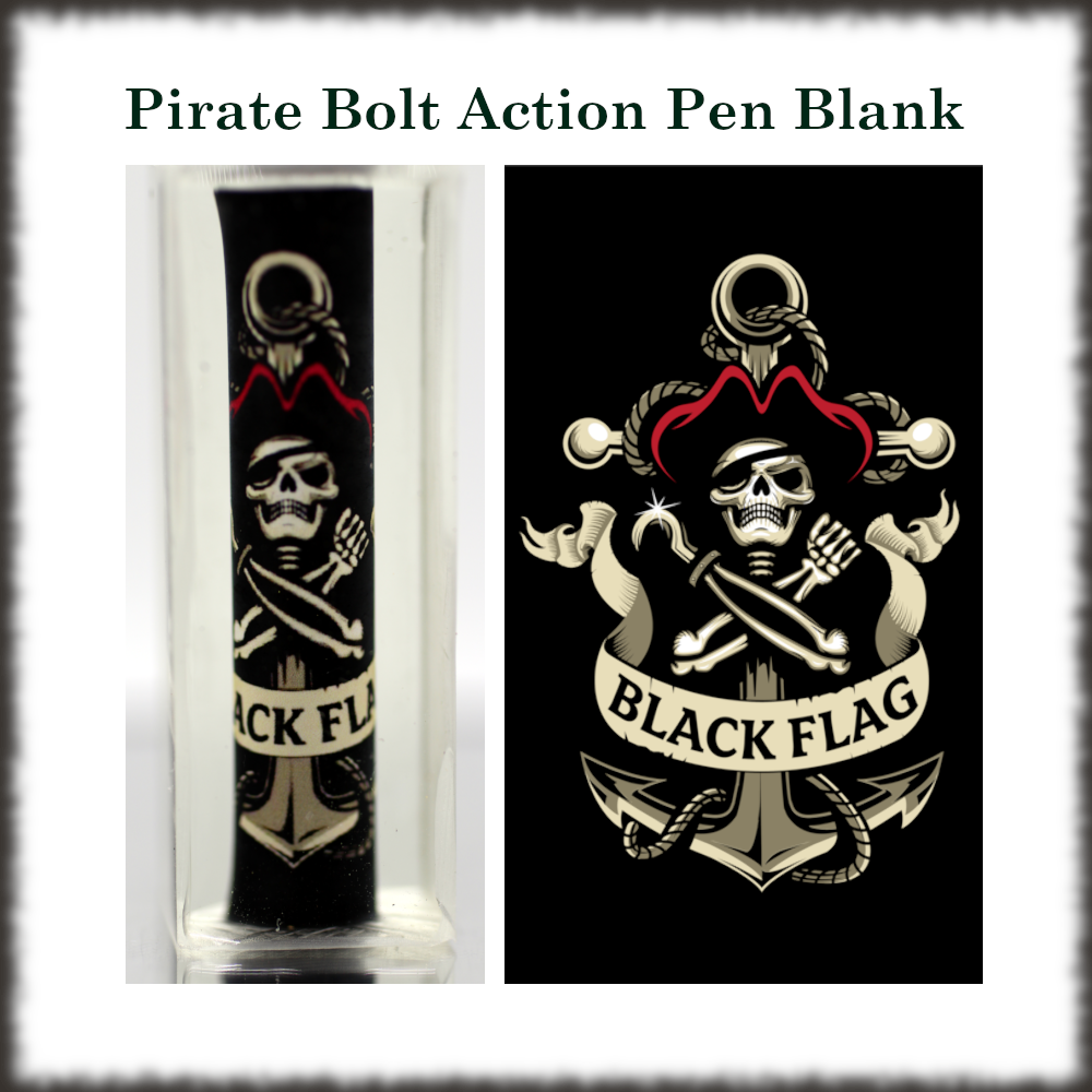 Bolt Action Pirate Pen Kit Bundle with Pirate Resin Cast Blanks