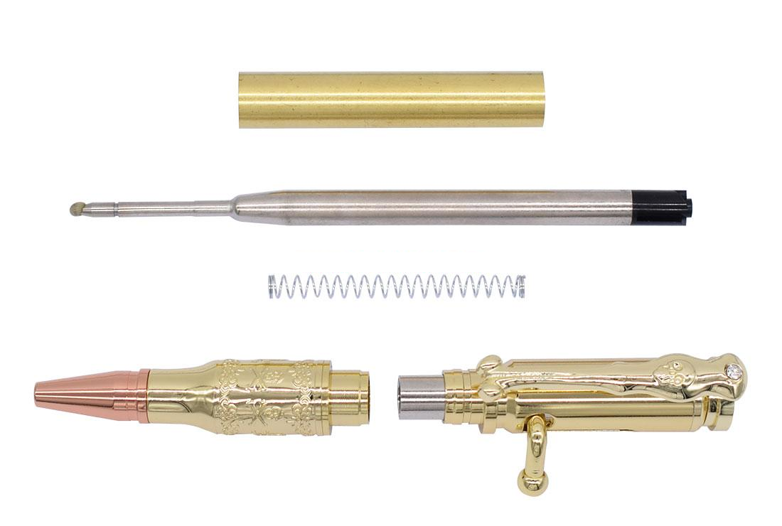 Bolt Action Pirate Pen Kit Bundle with Pirate Resin Cast Blanks