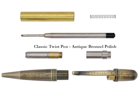 Classic Ballpoint Twist Pen Kit - Plating - Antique Bronze Polish