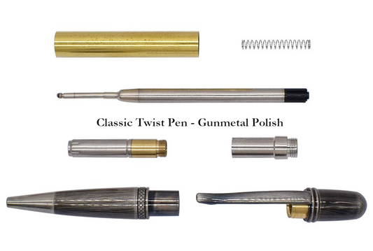 Classic Ballpoint Twist Pen Kit - Plating - Antique Gunmetal Polish