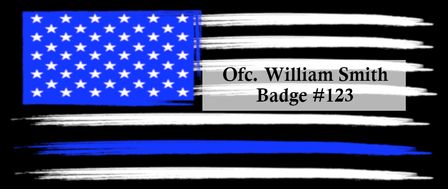 Thin Blue Line Pen Blank Combo – Police Flag Resin Cast for Bolt Action Kit