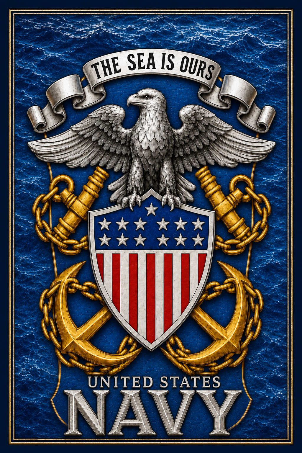 USN Tribute Pen Blank – “The Sea Is Ours”