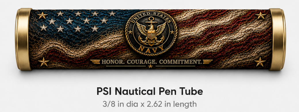 USN Tribute Bundle – Personalized Navy Pen Box + Choice of Pen Blank