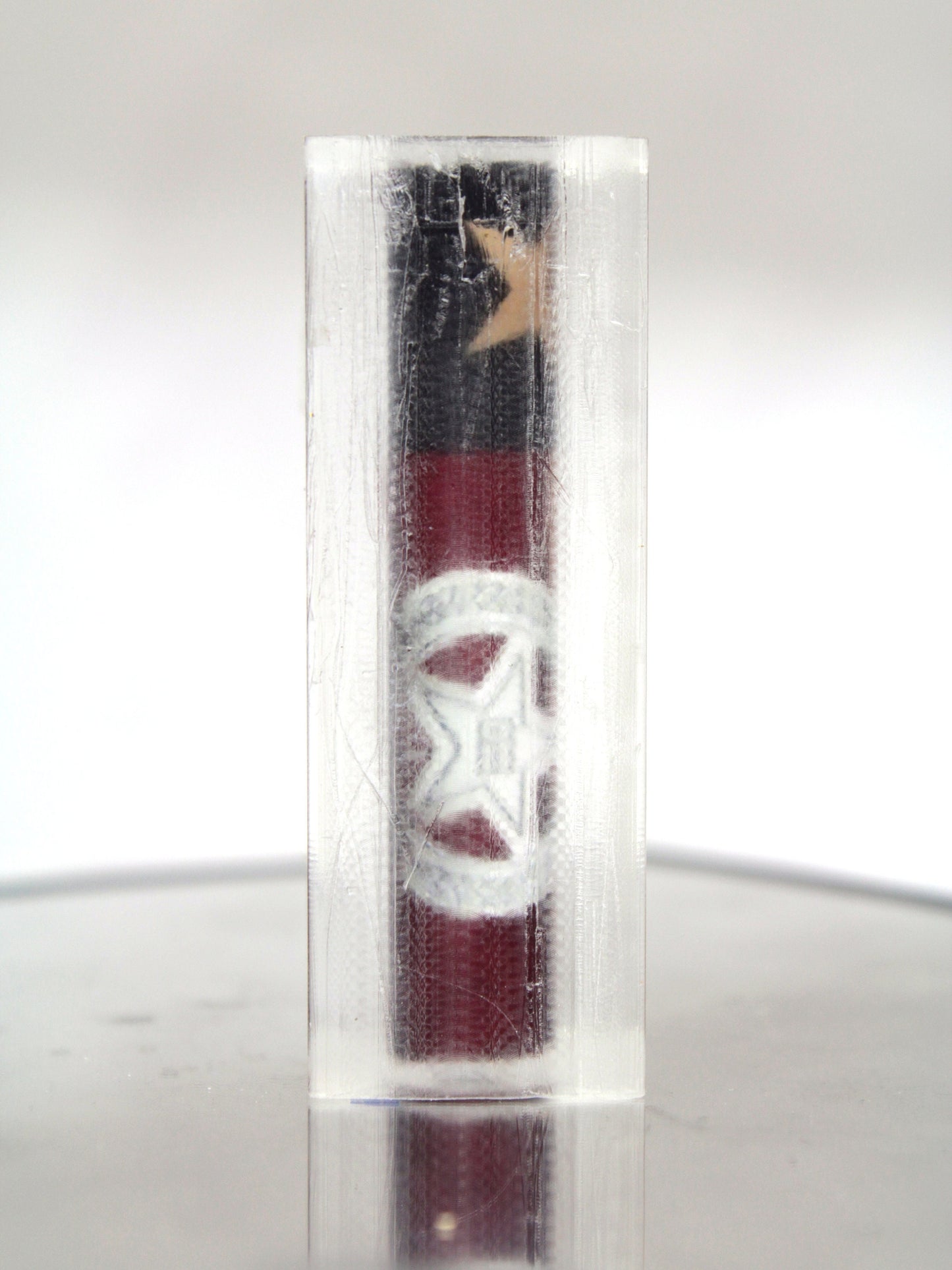 Texas Ranger Badge Over Texas Flag Simple Slogan Pen Blank for 30 Cal. Bolt Action Pen Kit
