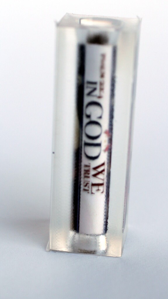 Patriotic Resin Cast In God We Trust over American Flag Classic Sierra Style Twist Pen Blank