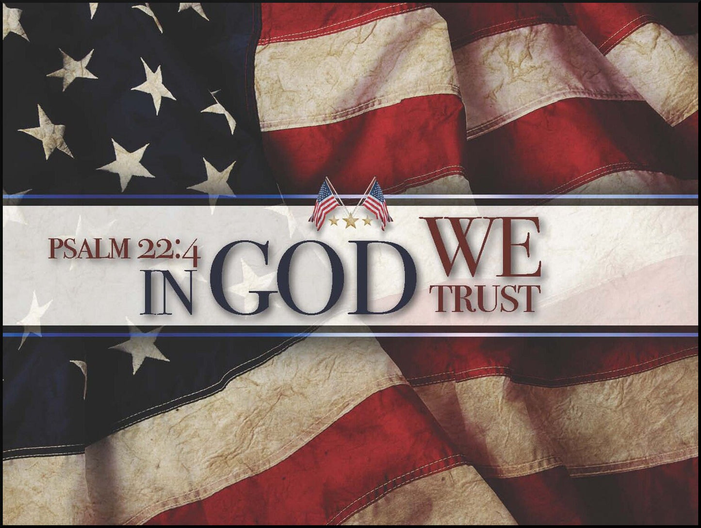 Patriotic Resin Cast In God We Trust over American Flag Classic Sierra Style Twist Pen Blank