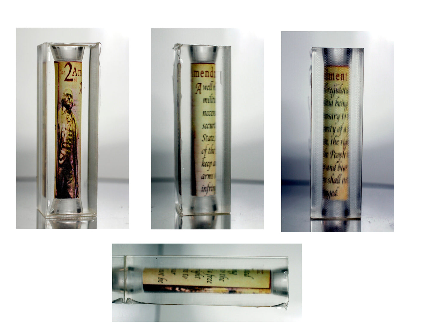 2nd Amendment Resin Pen Blank with Thomas Jefferson – Cast Tube-In for Bolt Action Pen Kits