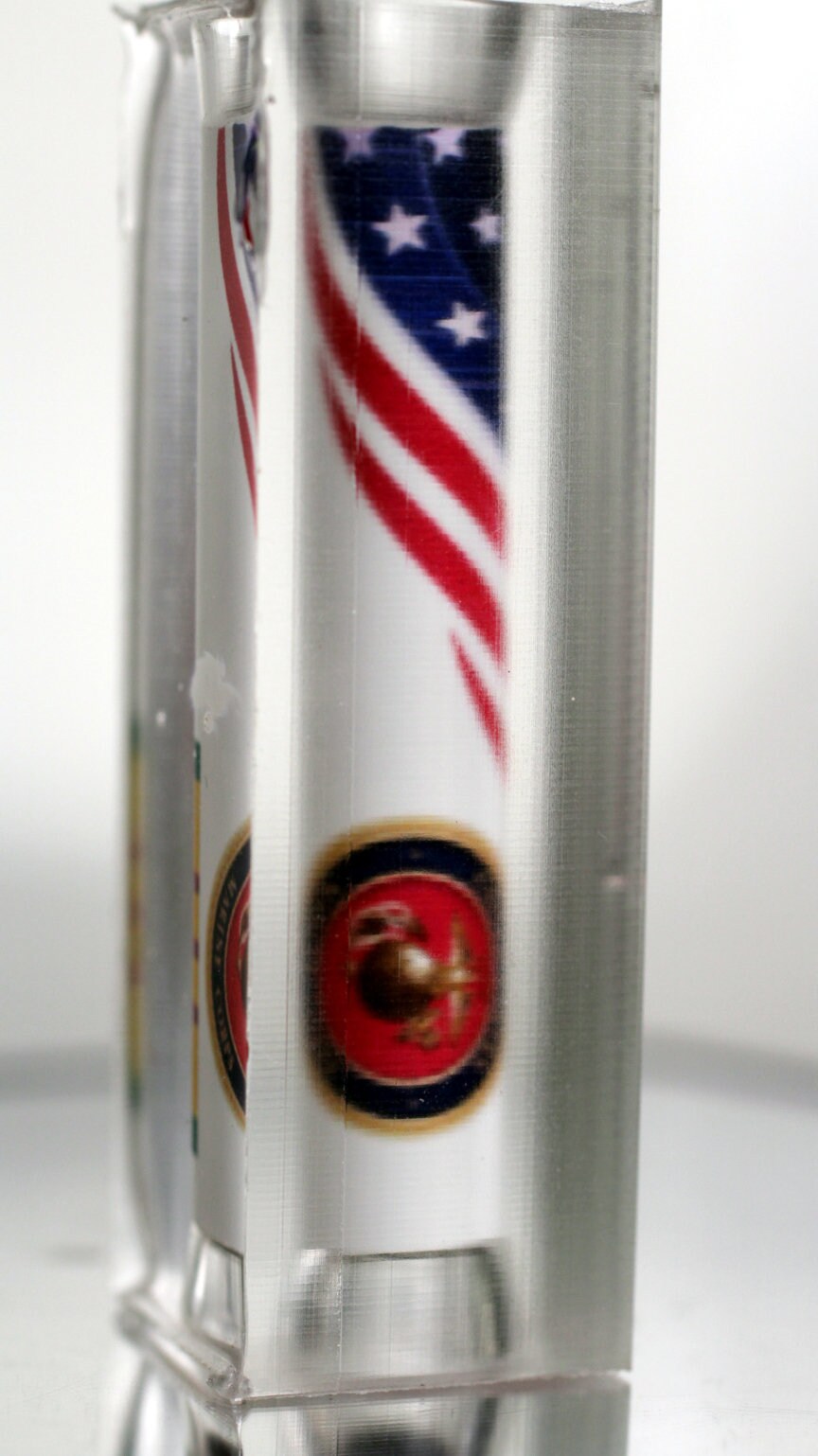USMC Emblem US Flag - Vietnam Ribbon Sierra Style Blank - Licensed
