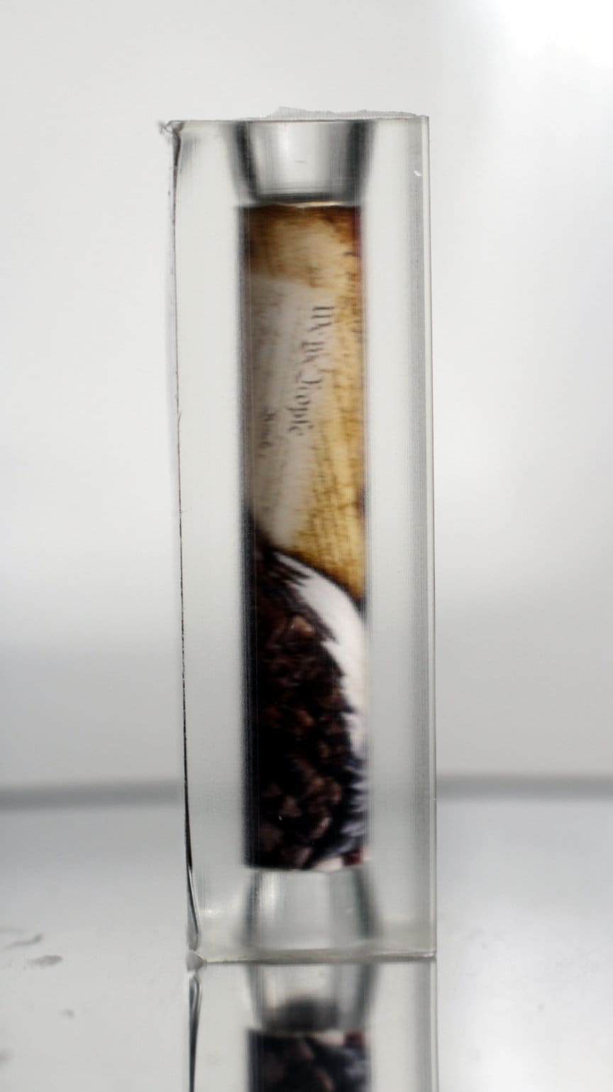 Patriotic Resin Cast Eagle and Historic Docs over American Flag Sierra Style Pen Blank