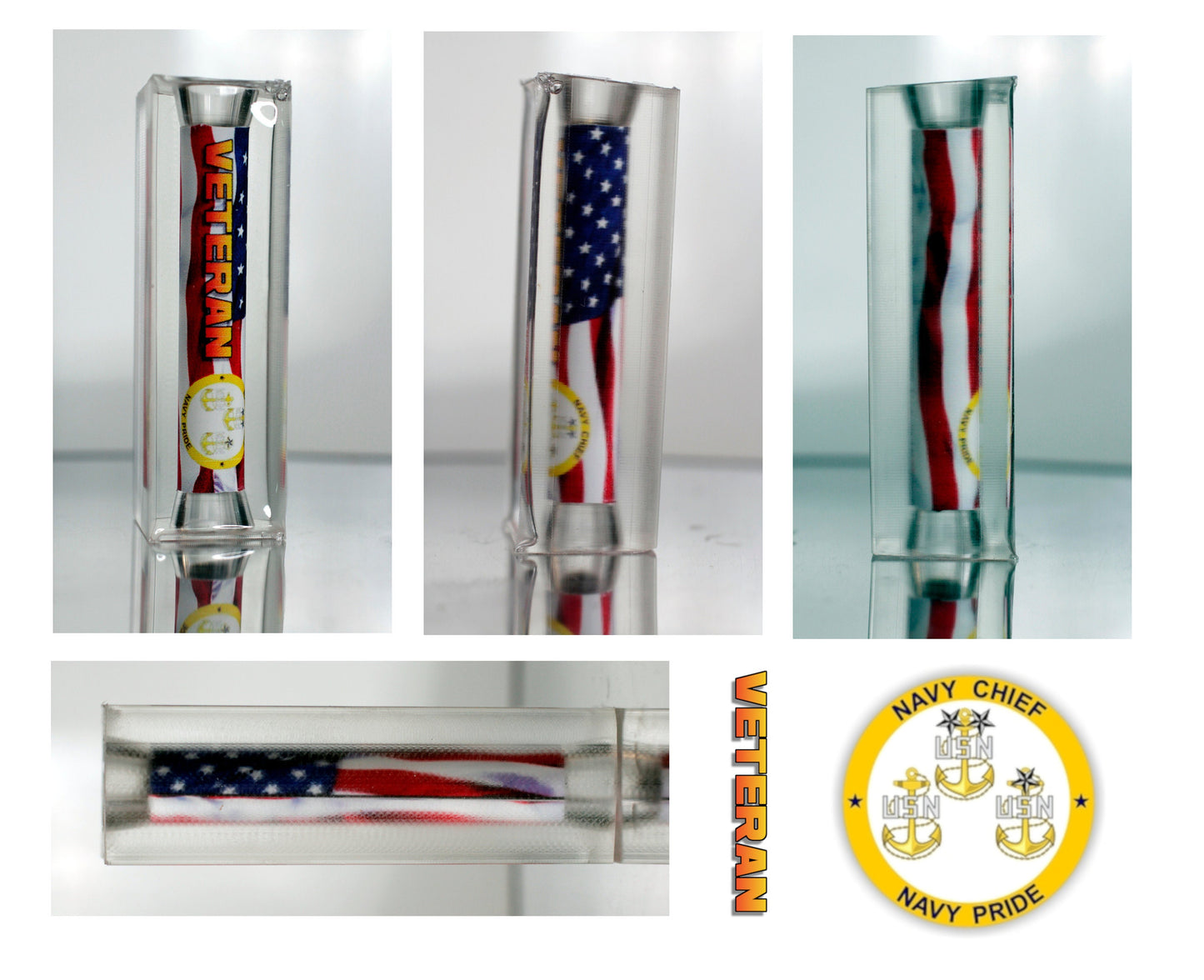 US Navy CPO Emblem - Old Glory Available in 3 Blank Styles - Licensed