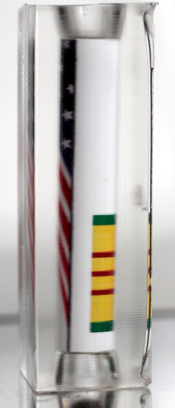 USMC Emblem US Flag - Vietnam Ribbon Sierra Style Blank - Licensed