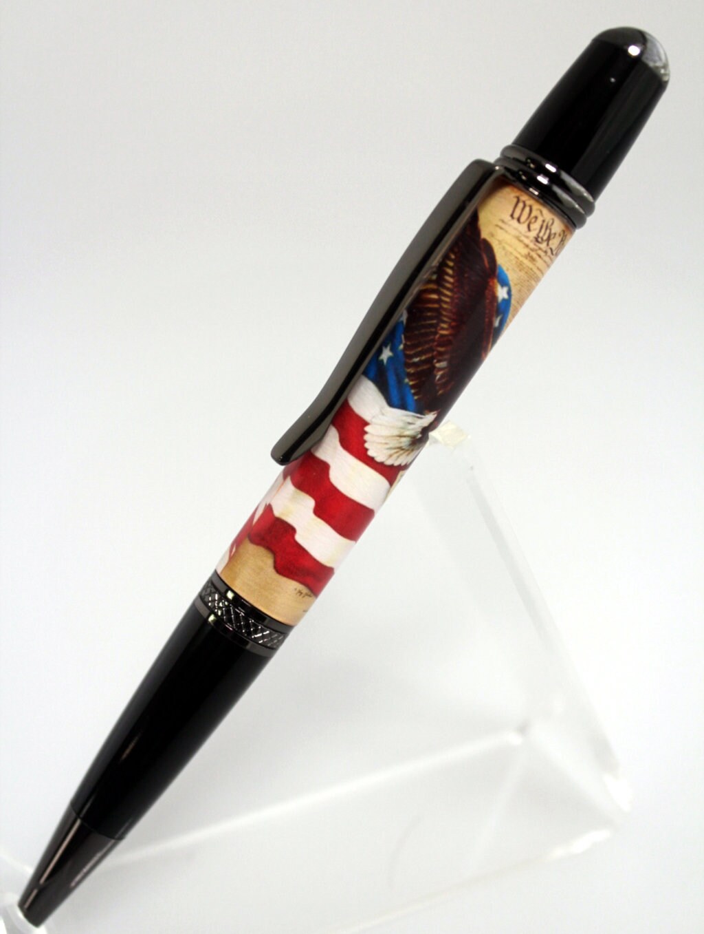 American Flag - Constitution - We The People Resin Cast Pen Blank