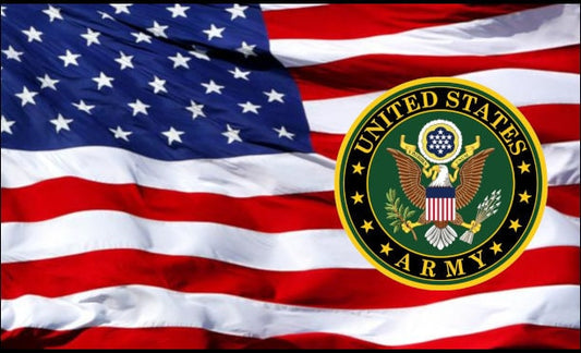 Pen Blank US Army Service  Emblem on Old Glory Cast Blank - Licensed