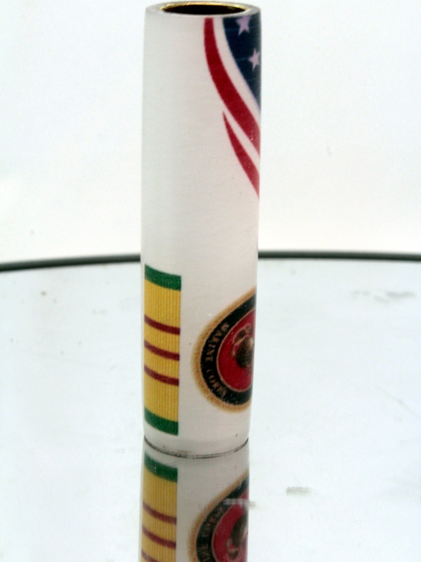 USMC Emblem US Flag - Vietnam Ribbon Sierra Style Blank - Licensed