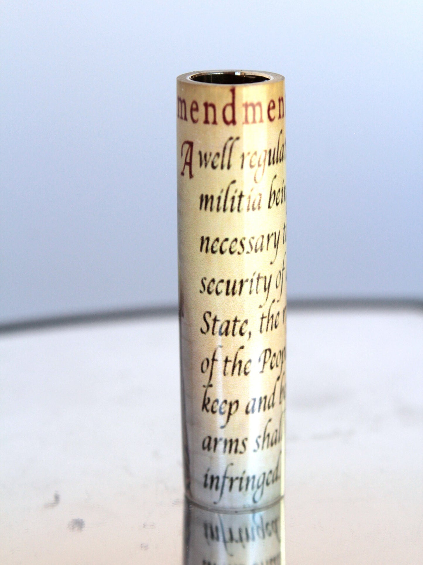 2nd Amendment Resin Pen Blank with Thomas Jefferson – Cast Tube-In for Bolt Action Pen Kits