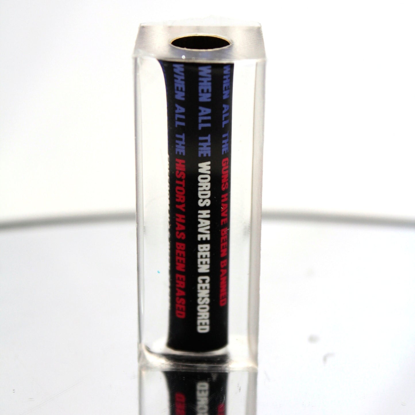 Pen Blank Support 2nd Amendment Cast Tube In- When all is Gone US Flag