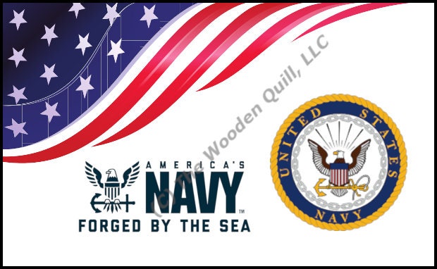 Pen Blank US Navy Forged By the Sea Multi-Kit Styles - Licensed - Sierra, Bolt Action, PSI Nautical