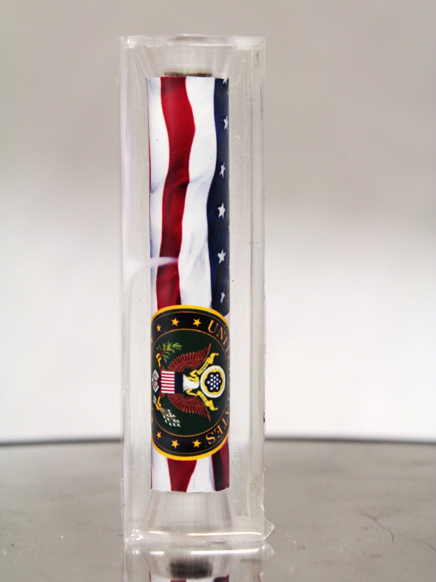 Pen Blank US Army Service  Emblem on Old Glory Cast Blank - Licensed