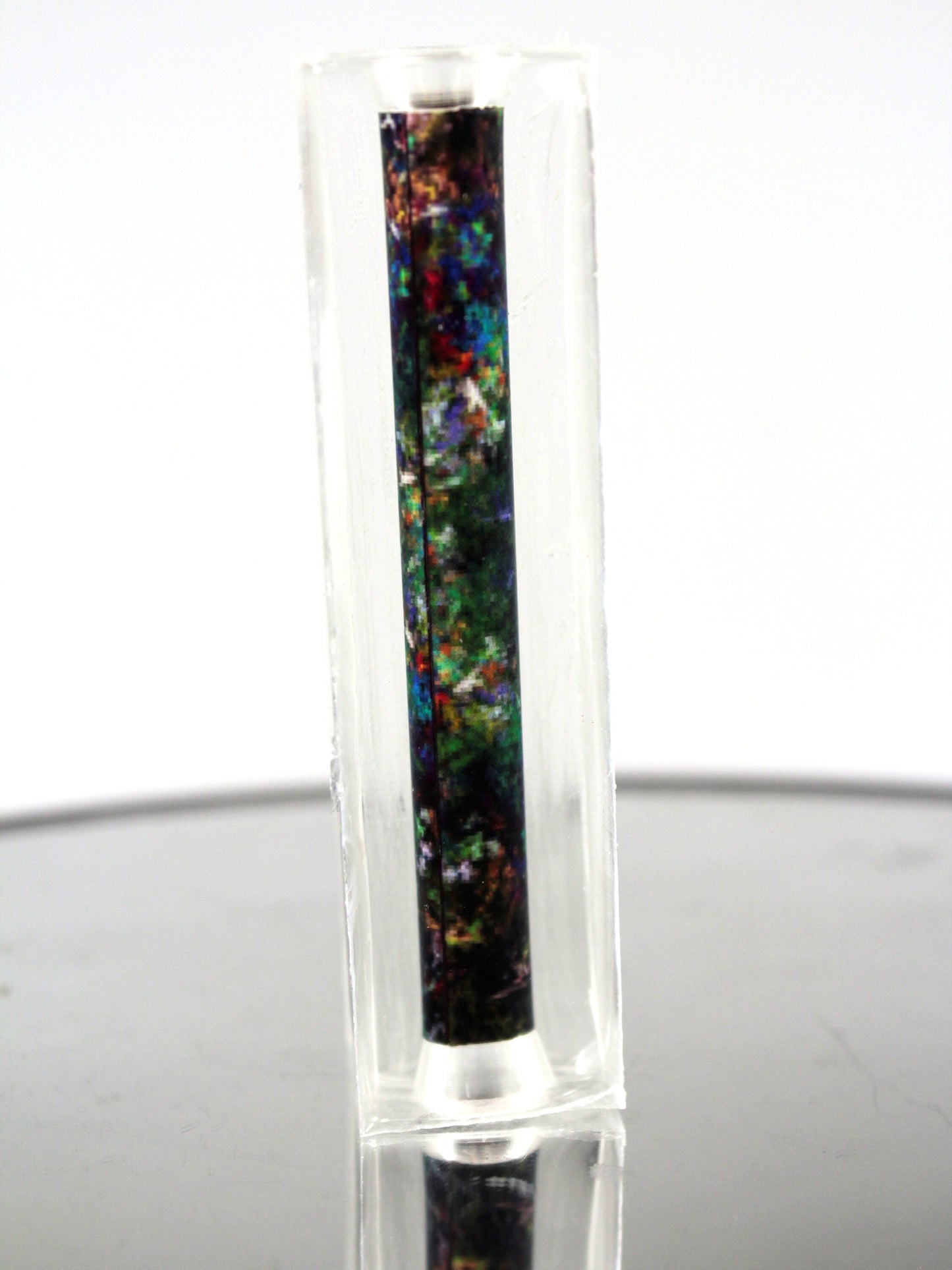 Resin Cast Pen Blank Fractal Flames Pattern Fractal Art for the Editor aka Tiny Giant Pen Kit