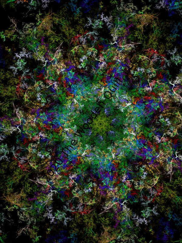 Resin Cast Pen Blank Fractal Flames Pattern Fractal Art for the Editor aka Tiny Giant Pen Kit