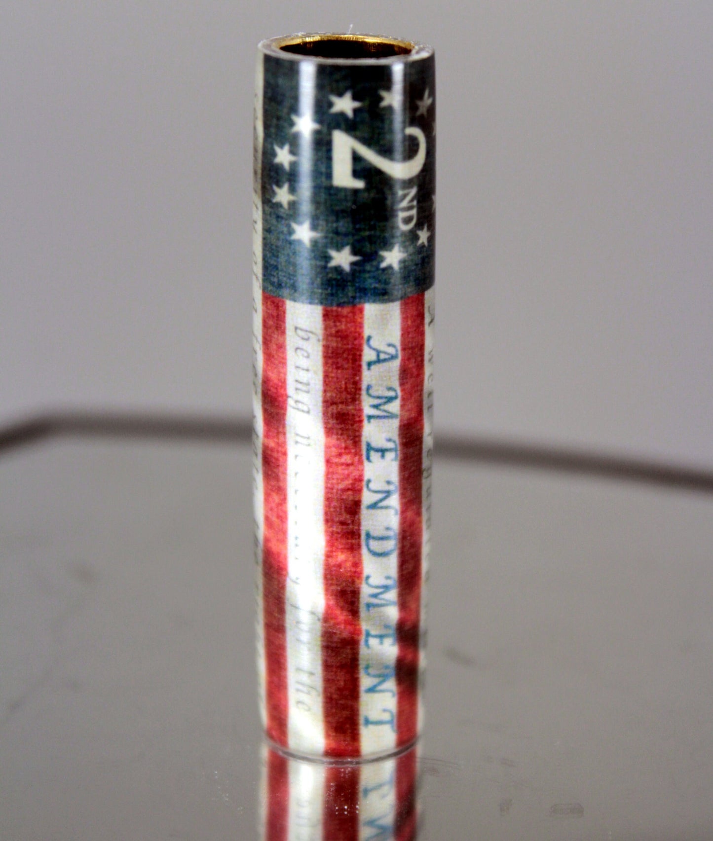 Custom Pen Blank Betsy Ross Grunge Flag - 2nd Amendment Text Cast Tube In for Popular Bullet Pen Kits