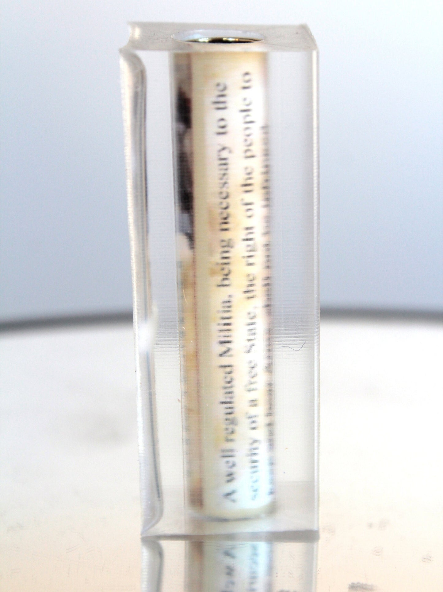 Pen Blank 2nd Amendment Cast Tube In with Kneeling Minuteman