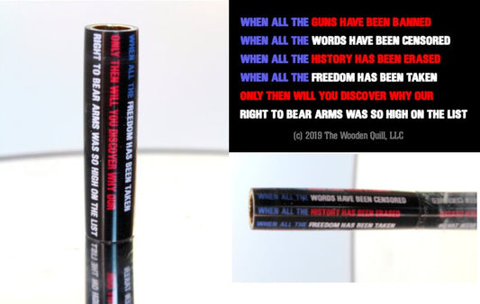 Pen Blank Support 2nd Amendment Cast Tube In- When all is Gone US Flag