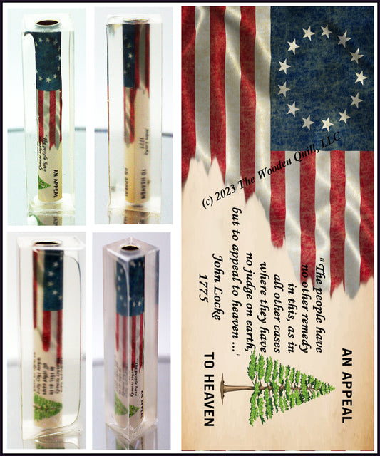 Bolt Action-John Locke-Pine Tree Flag - Pen Blank Betsy Ross Flag - An Appeal To Heaven
