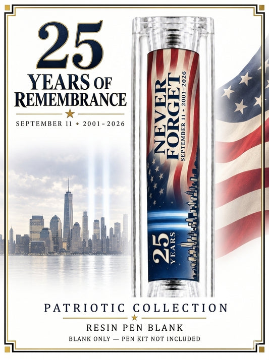 September 11 Memorial Pen Blank — 25 Years of Remembrance