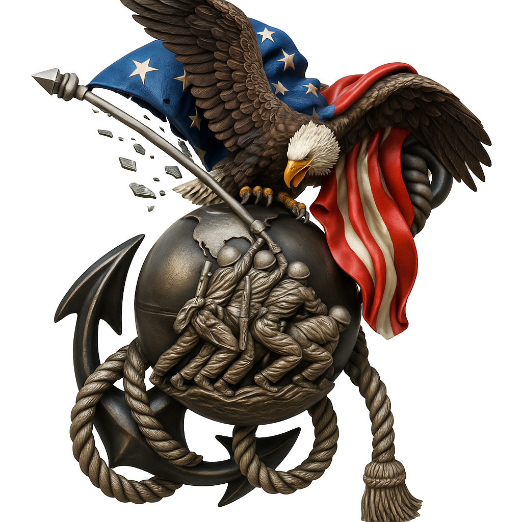 USMC Eagle Globe and Anchor Raising Flag on Iwo Jima Resin Cast Bolt Action Pen Blank� License #367-23