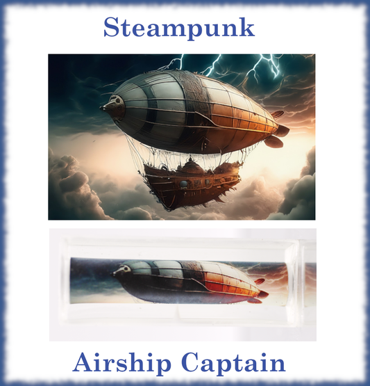 Air Ship Captain Steampunk Pen Blank: Chart Your Course in Style