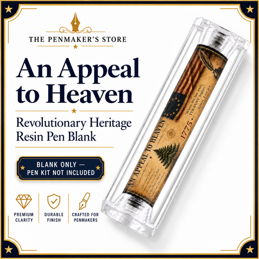 An Appeal to Heaven & 13-Star Flag Resin Pen Blank