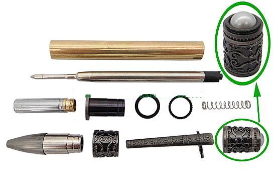 Templar Knight Christian Warrior - Gothic Twist Pen Kit Bundle