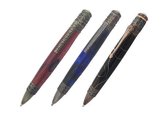 Aged Brass and Copper Cogs and Gears Steampunk Pen Blank: Turn Back Time in Style