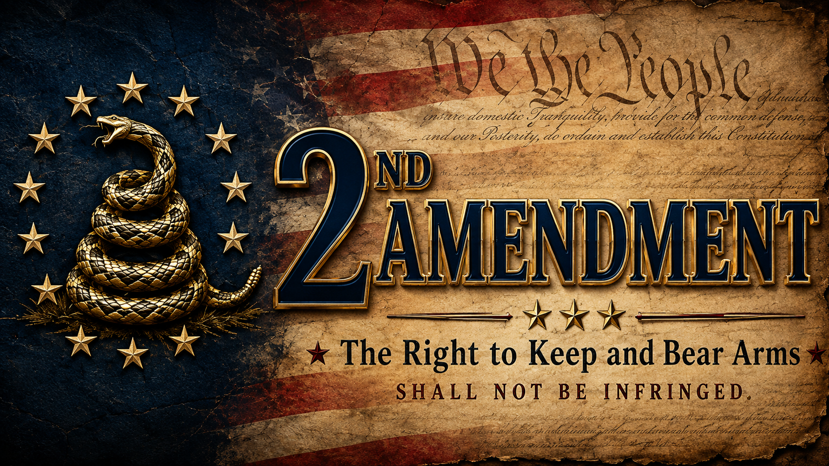 Distressed American flag, Gadsden snake and 2nd Amendment pen blank artwork