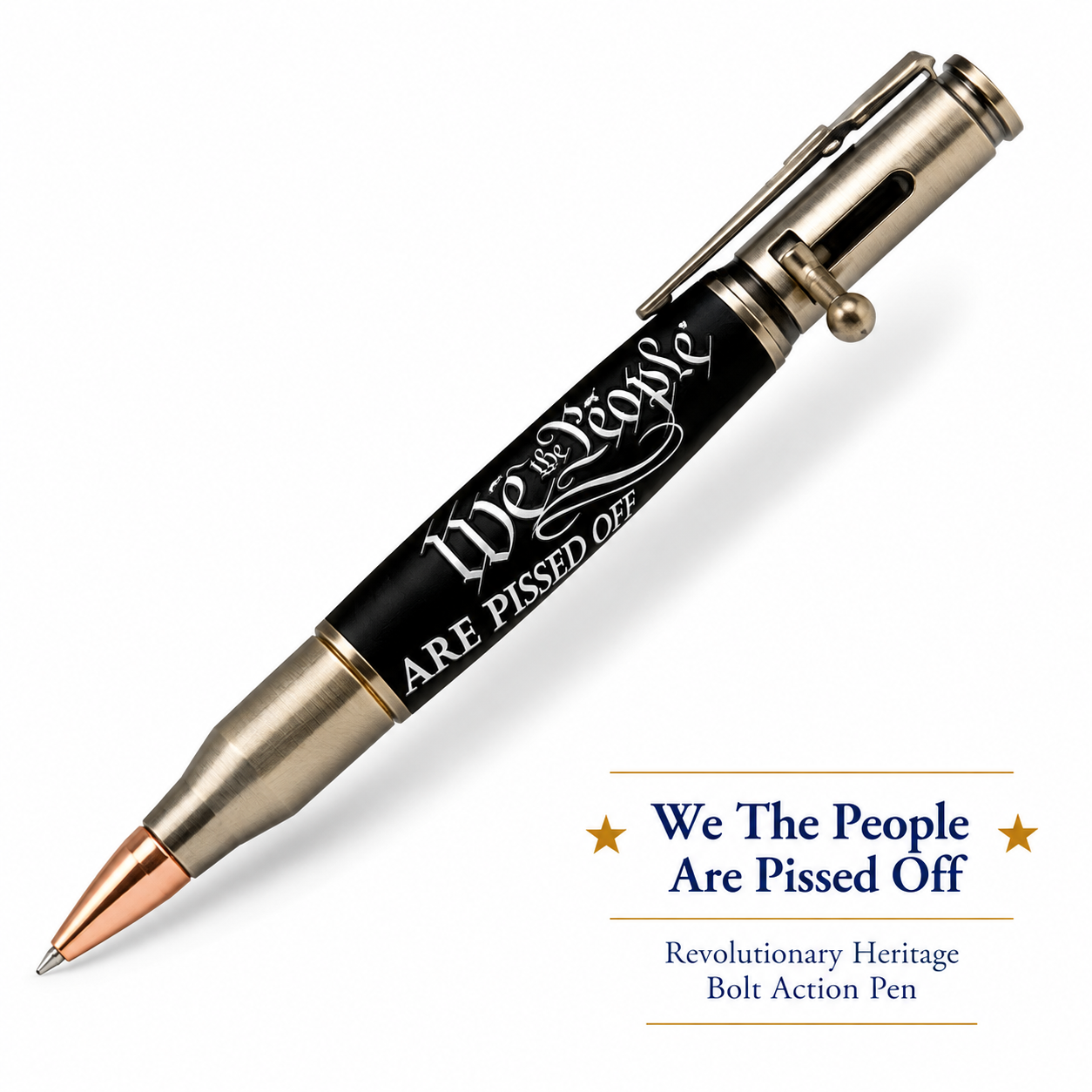 We the People Are Pissed Off Patriotic Resin Pen Blank
