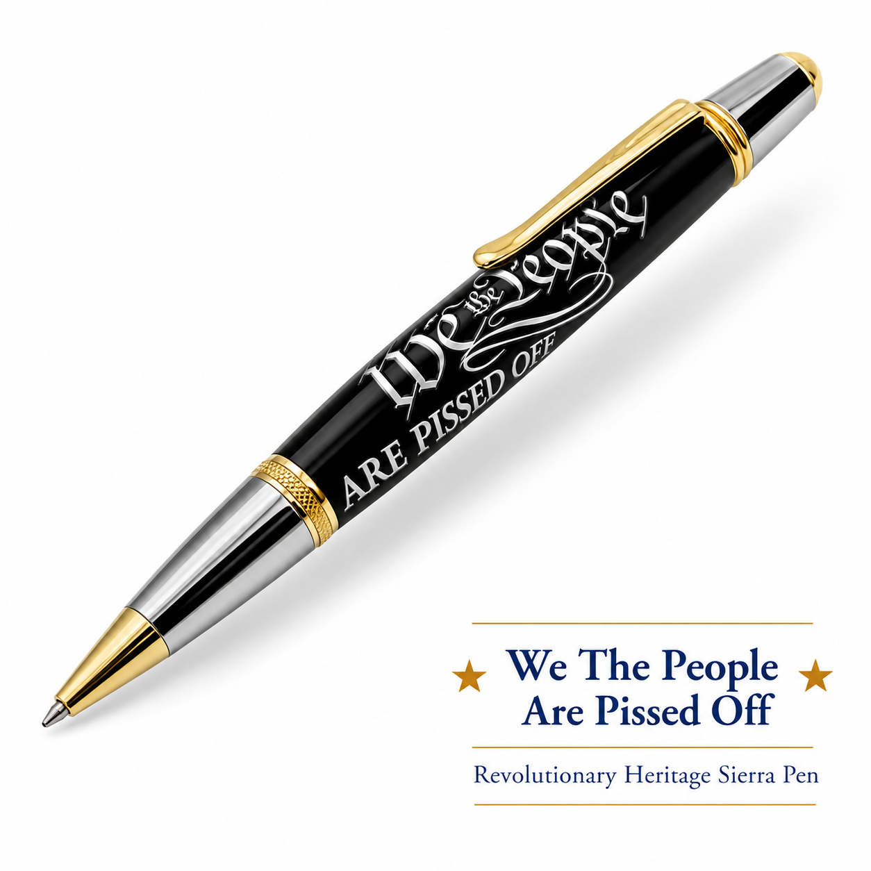 We the People Are Pissed Off Patriotic Resin Pen Blank