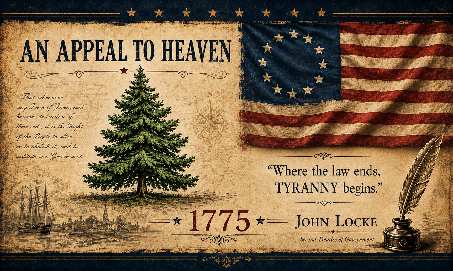 An Appeal to Heaven & 13-Star Flag Resin Pen Blank
