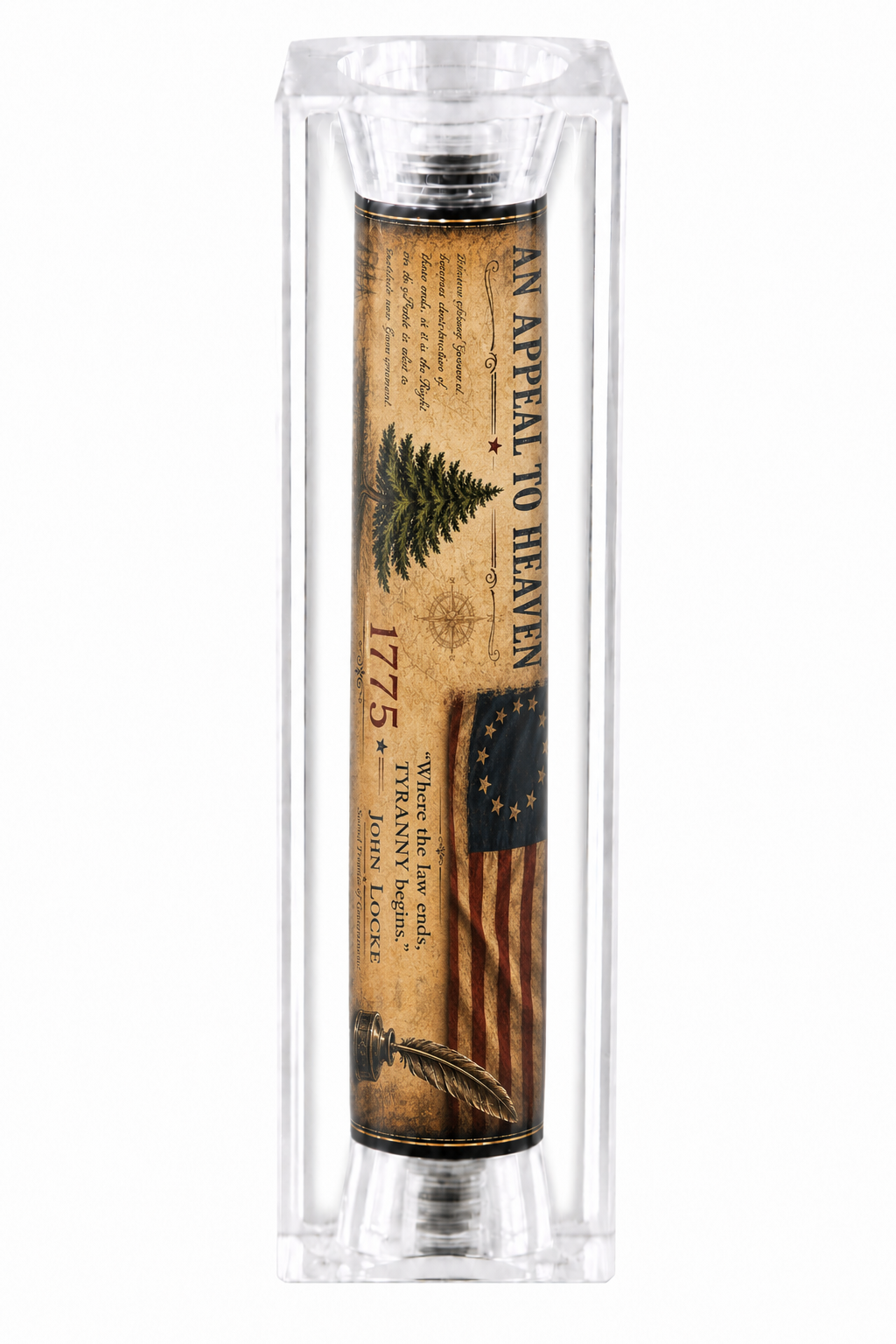 An Appeal to Heaven & 13-Star Flag Resin Pen Blank