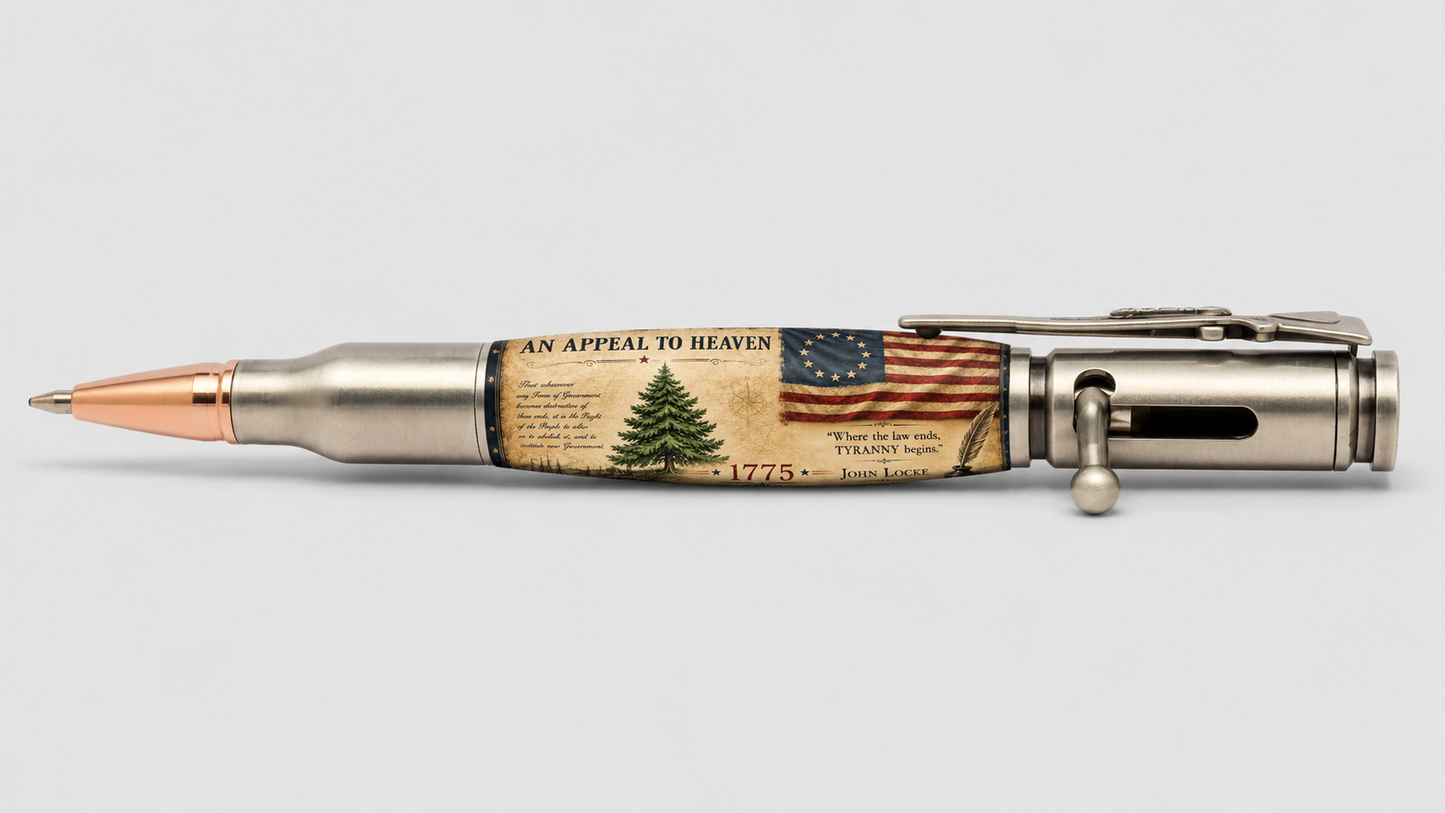 An Appeal to Heaven & 13-Star Flag Resin Pen Blank