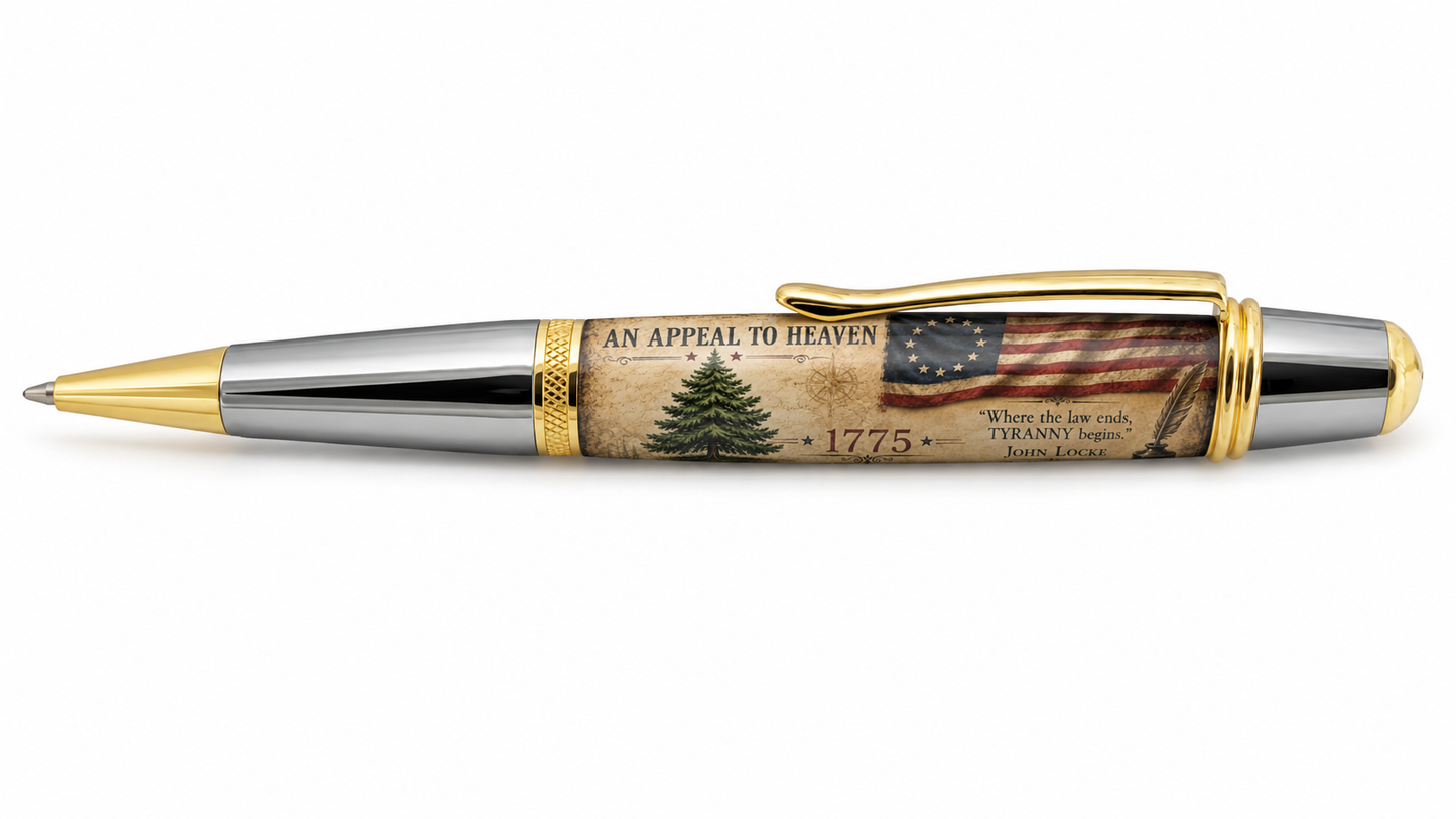 An Appeal to Heaven & 13-Star Flag Resin Pen Blank