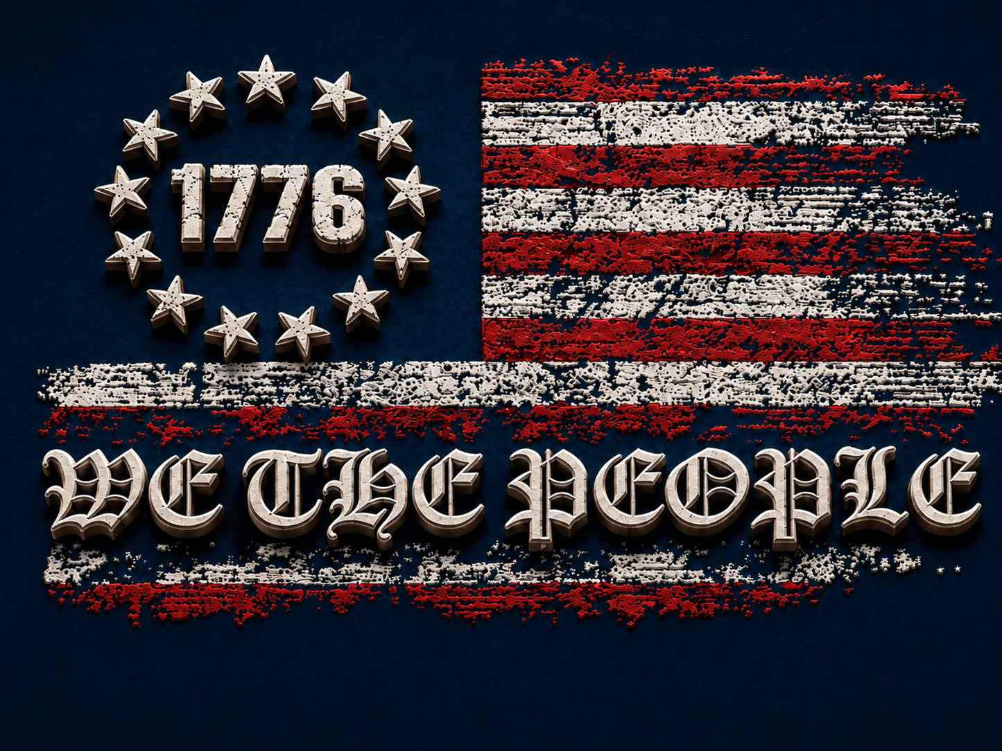 We the People 1776 American Flag Pen Blank