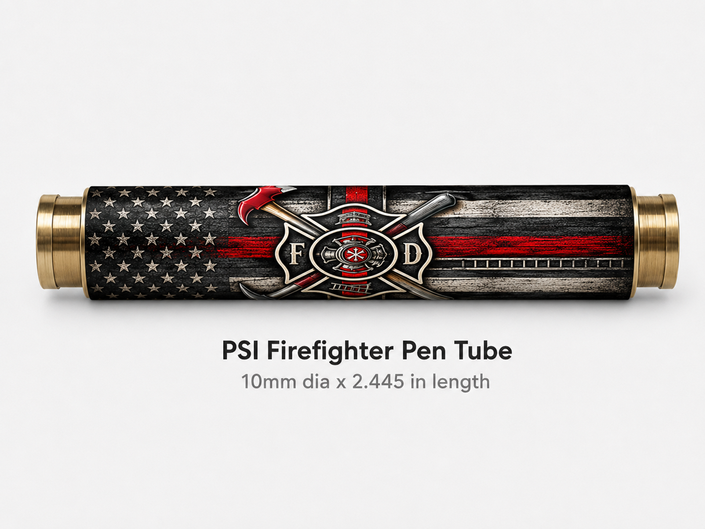 Firefighter Tribute Pen Blank & Personalized Pen Box Bundle